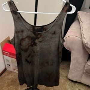 Size large diy bleached tank top